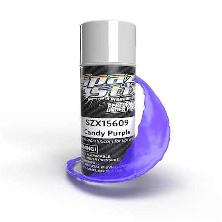Spaz Stix 3.5 oz Can Candy Aerosol Paint, Purple SZX15609